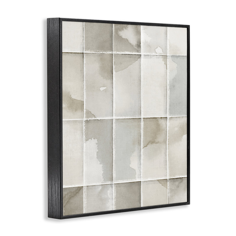 «Neutral Awakening Geometrics», estampe numérique, design par Emma Peal, H 20 po x l 16 po, Giclée encadrée noir minuit