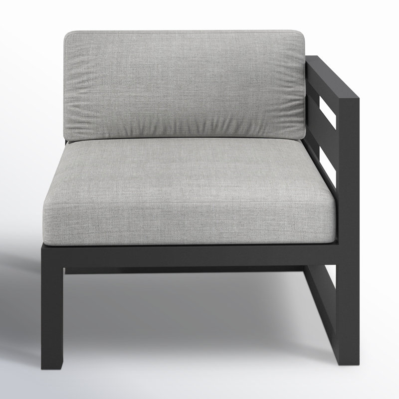 Avion Patio Chair with Sunbrella Cushions, Slate, Cast Silver Sunbrella®