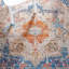 Tapis oriental en polyester fait à la main en bleu / multicolore-171468324