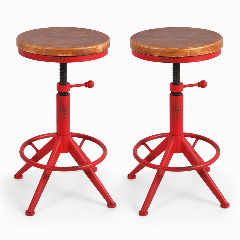 Tabouret pivotant en bois massif Jomarion