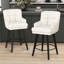 Tabouret de bar 26 po pivotant sur 360 ° à hauteur de comptoir 26 pi, chaises de îlot de cuisine avec pieds en bois-770741217-770696414