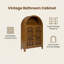 Armoire de rangement en bois sculpté à 2 portes Boho