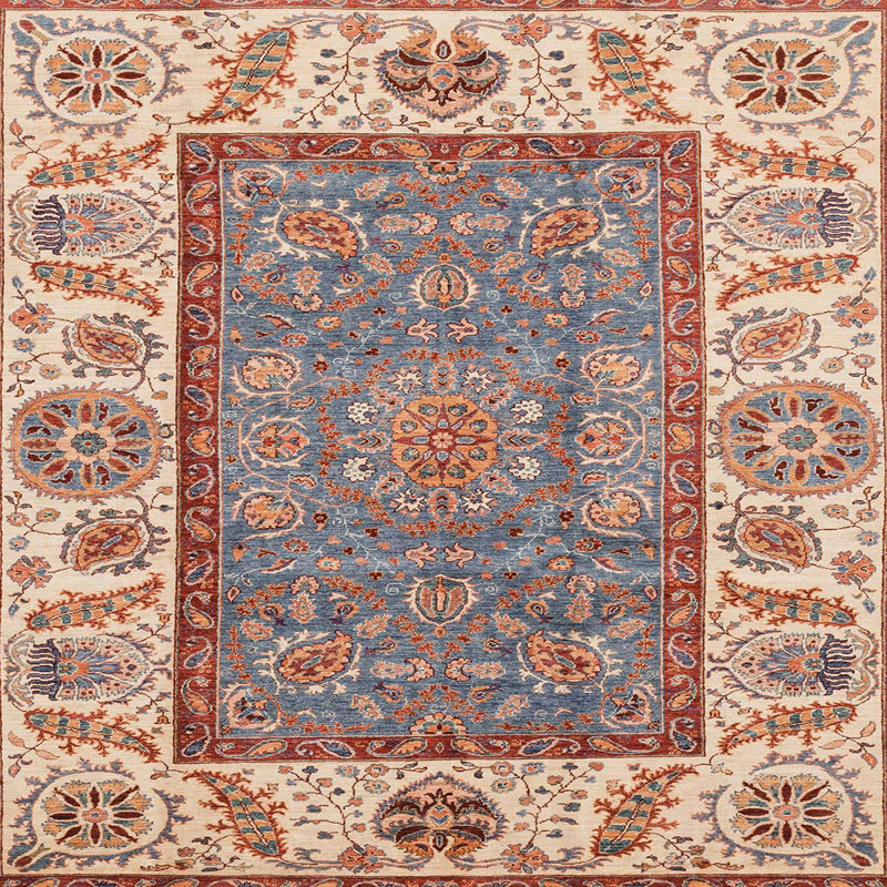 Abstract Indoor Rug, Square 7'