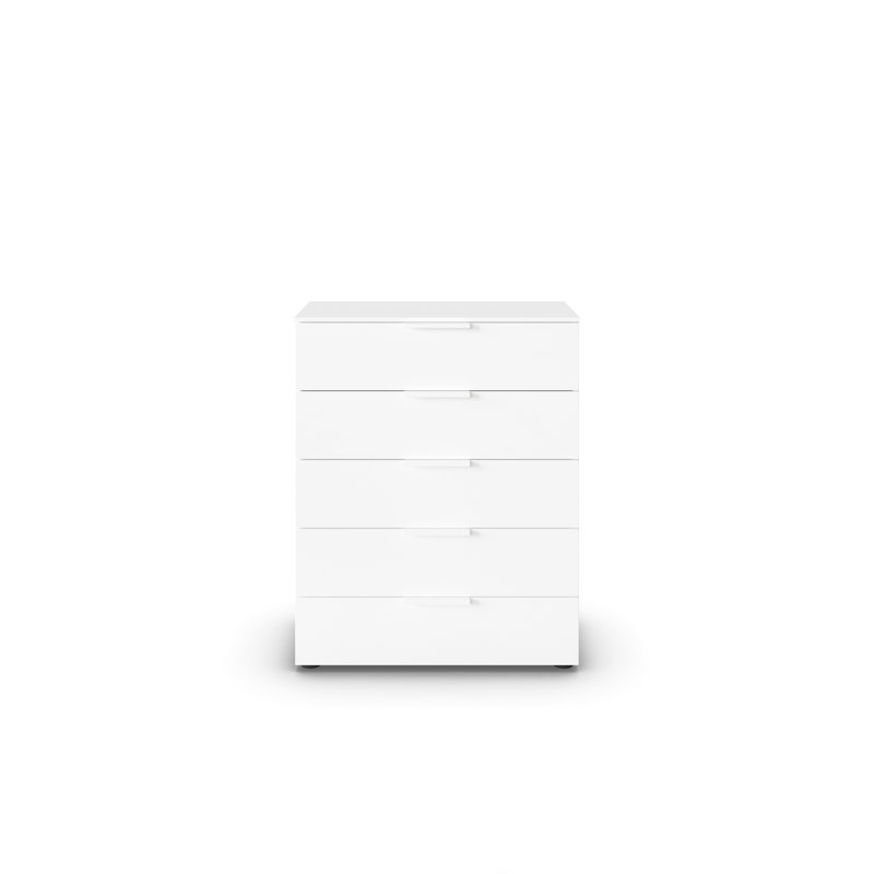 Flipp 5 - Drawer Chest of Drawers, Alpine White/White