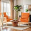 Fauteuil d'appoint rembourré en velours Amita