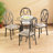 Round Glass Top Metal Base Dining Table