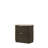 Dark Walnut Contemporary 27'' W 2-Drawer Solid Rubberwood Martingale with Artificial Marble Top and Metal Side Glides