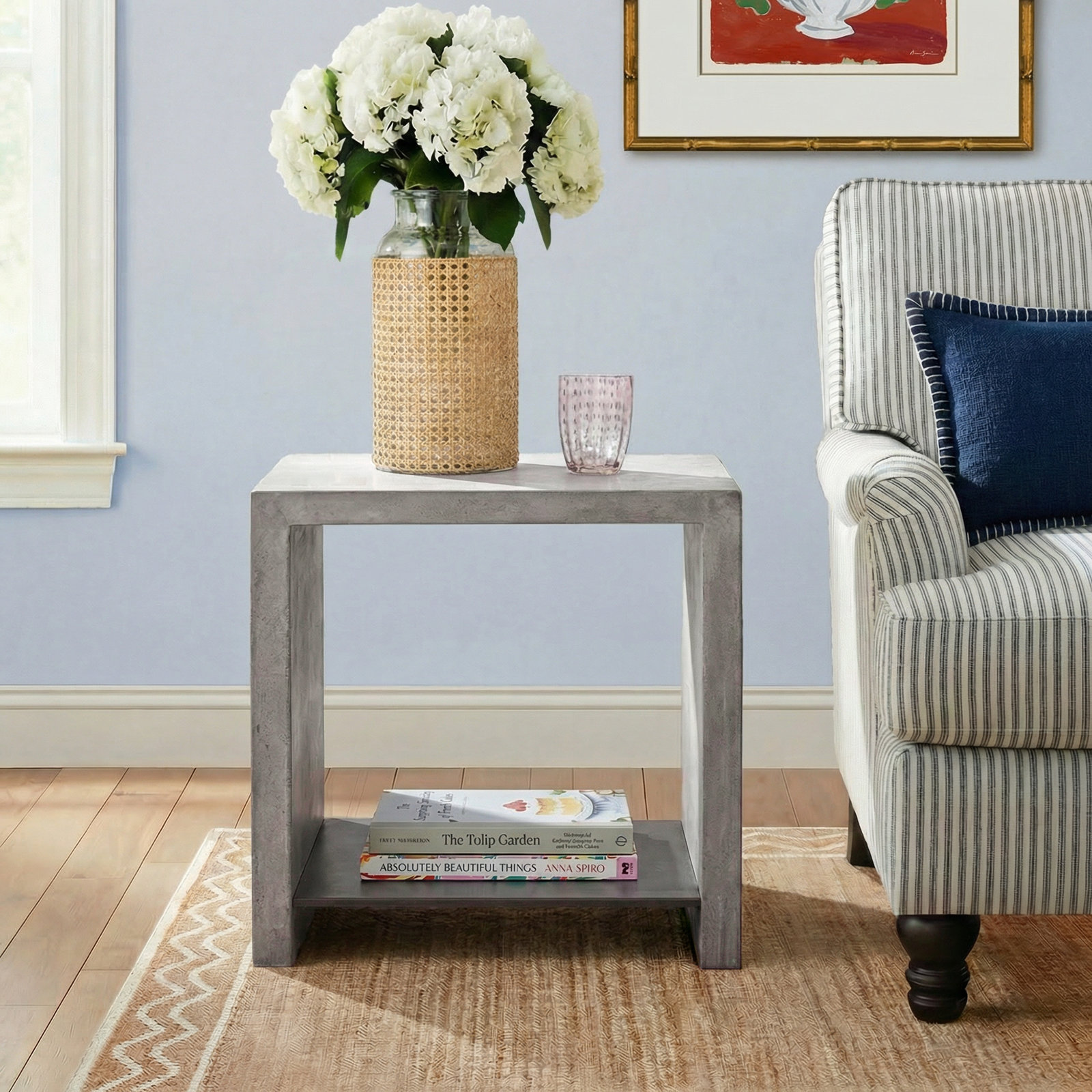 Fabria End Table, Dark Gray