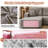 106.9" Corduroy Modular Sectional Sofa with Left-Facing Chaise, Compressed Cloud-Like Cushioning, No-Frame Design, Converts to Sleeper-1903410525-1903410522