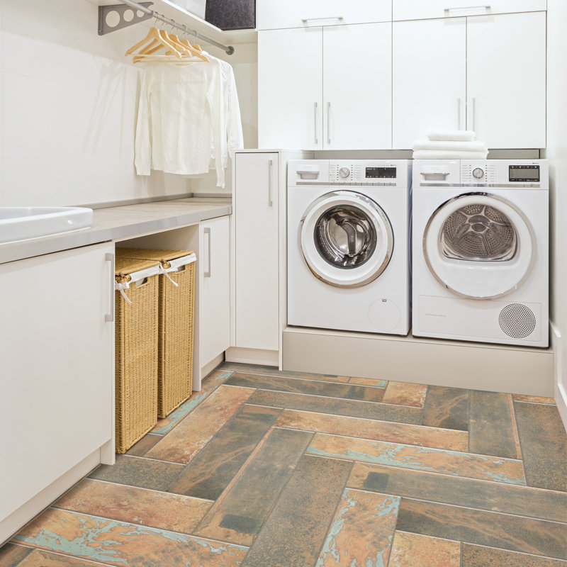 Maheno 9" x 36" Porcelain Singular Wall & Floor Tile