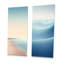 Océan Whisper Blue Beach Harmony - ensemble de salon mural en métal bord de mer-253663055