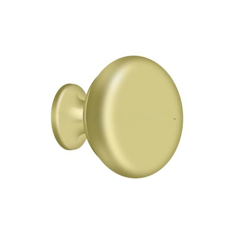 Mushroom Knob, Polished Brass