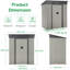 Bodhild 5 ft. W x 3 ft. D Galvanized Steel Pent Garden Shed