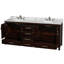 Meuble-lavabo double autoportant avec plateau en marbre Sheffield-31336314-31336317