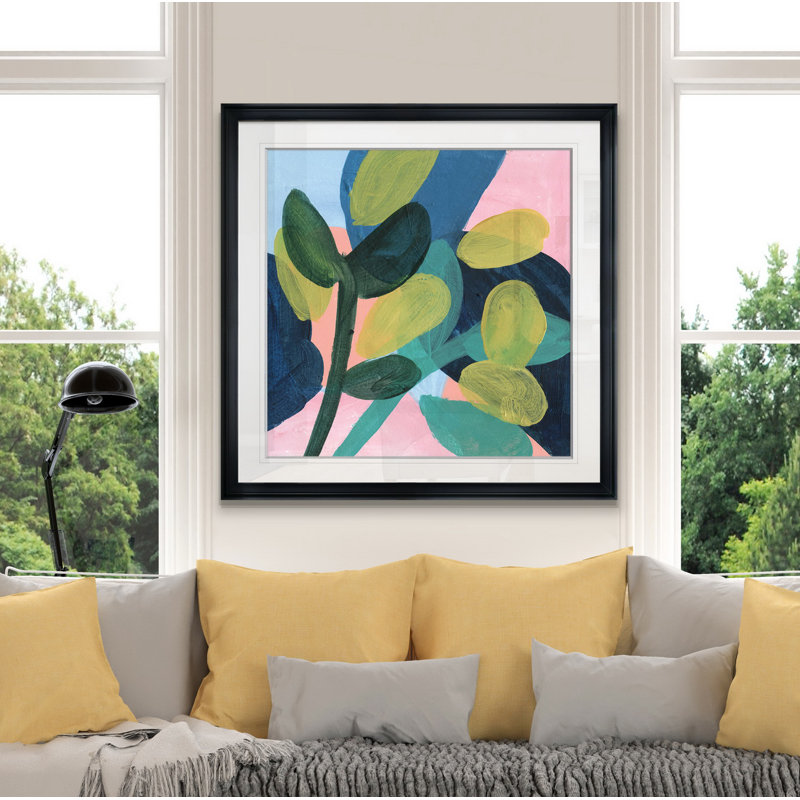 " May Branches II ", 24" H x 24" W x 1.5" D, Black Framed