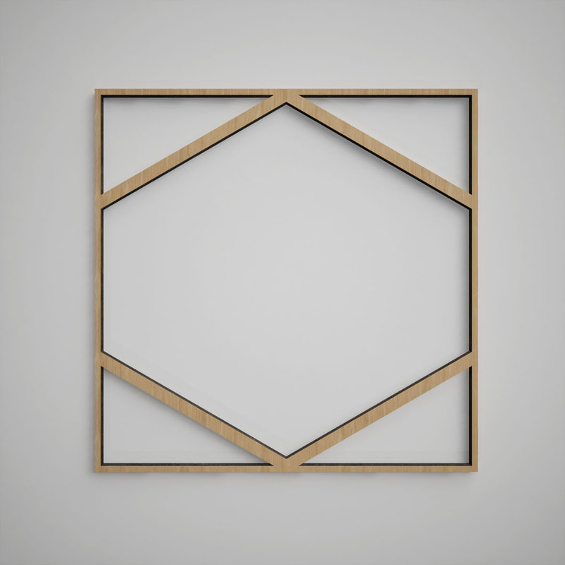 Panneaux muraux décoratifs en bois Fraser, moyen, l 15 3/8 po x H 15 3/8 po x T 3/8 po, chêne blanc