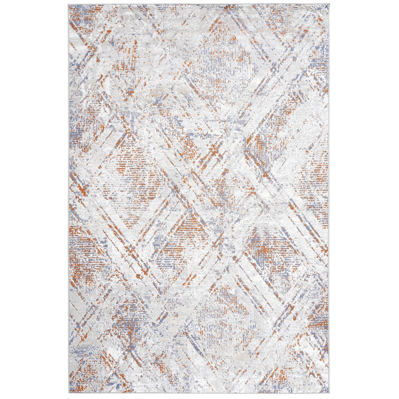Tapis beige / géométrique, collection, Rectangle 5 pi 3 po x 7 pi 6 po