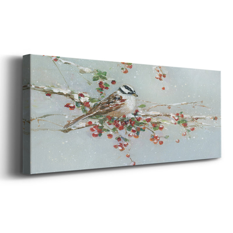 Pic en hiver sur toile, H 12 po x l 30 po x P 1,5 po