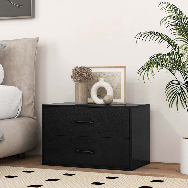  Commode de rangement empilable à 2 tiroirs avec trousses anti-garniture