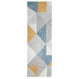 Griffin Geometric Handmade Tufted Wool Blue/Gray/Yellow Area Rug