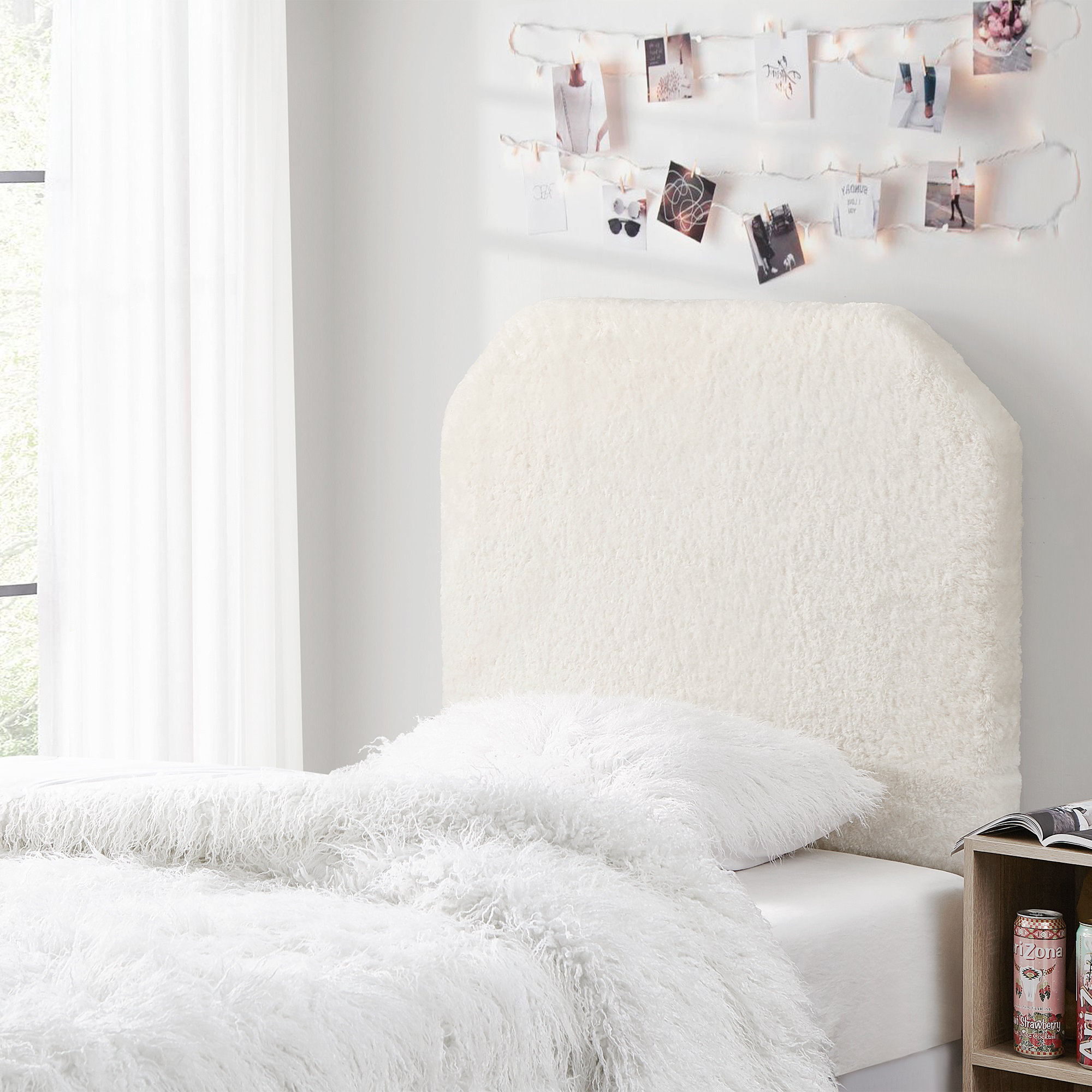 Everly Quinn Cashmere Faux Fur College Dorm Twin XL Headboard Wayfair