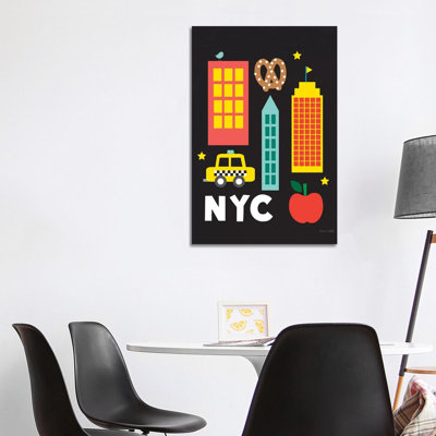 City Fun NYC by Ann Kelle - Wrapped Canvas Print