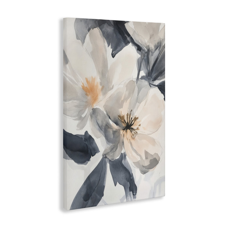 Toile abstraite Magnolia Fréquences, design par Andrea Haase, H 24 po x l 16 po