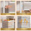 Chariot de rangement rotatif pour la cuisine peu encombrant - Organisateur de cuisine en acier au carbone à 5 niveaux avec roulettes, couvercle supérieur, sans assemblage, support à fruits et légumes polyvalent - blanc, 5 couches (100235)-129853406-129853408