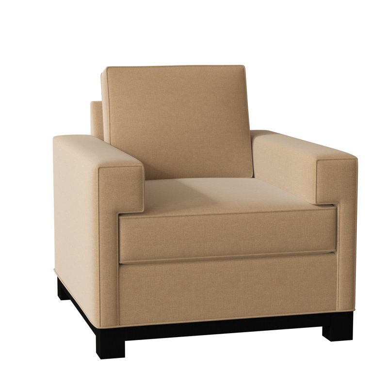 Fauteuil de 38 po de largeur Grace, Toile de jute Lola, Noyer, Dure