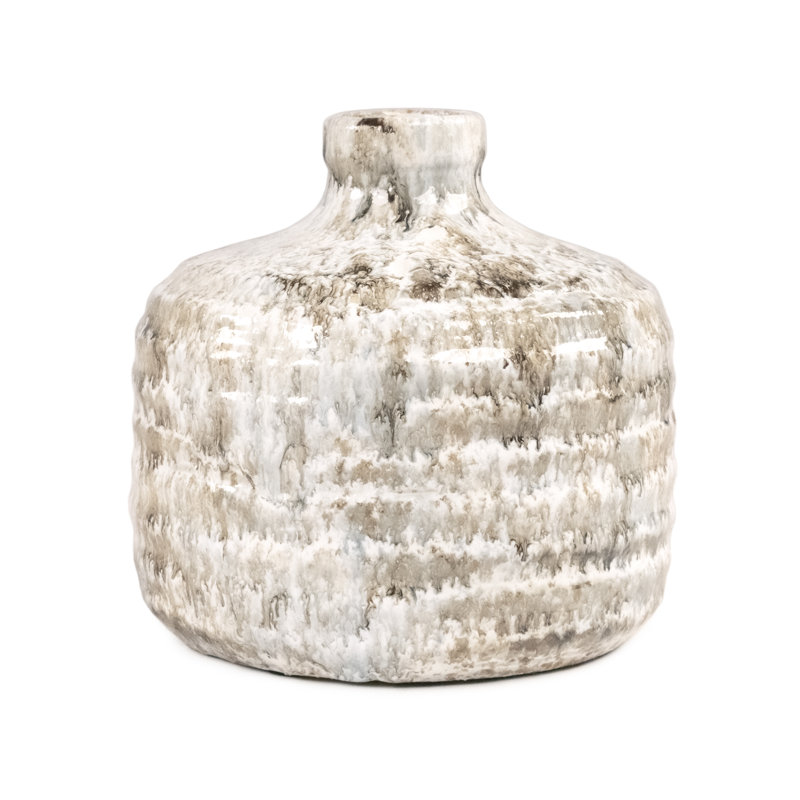 Boudicca Stoneware Table Vase, 9" H x 7" W x 7" D