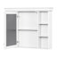 »Meuble-lavabo moderne avec armoire à pharmacie, tablettes réglables et 4 tiroirs, structure en bois massif écologique, lavabo en céramique