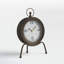 Analog Mechanical Tabletop Clock in Dark Brown