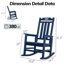 Chaise Adirondack à bascule moderne en plastique (ensemble de 2)-373663244
