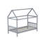 Lit simple gris avec structure de maison - ajout de chambre à coucher en bois d'hévéa de couleurs classiques polyvalentes-1466832741