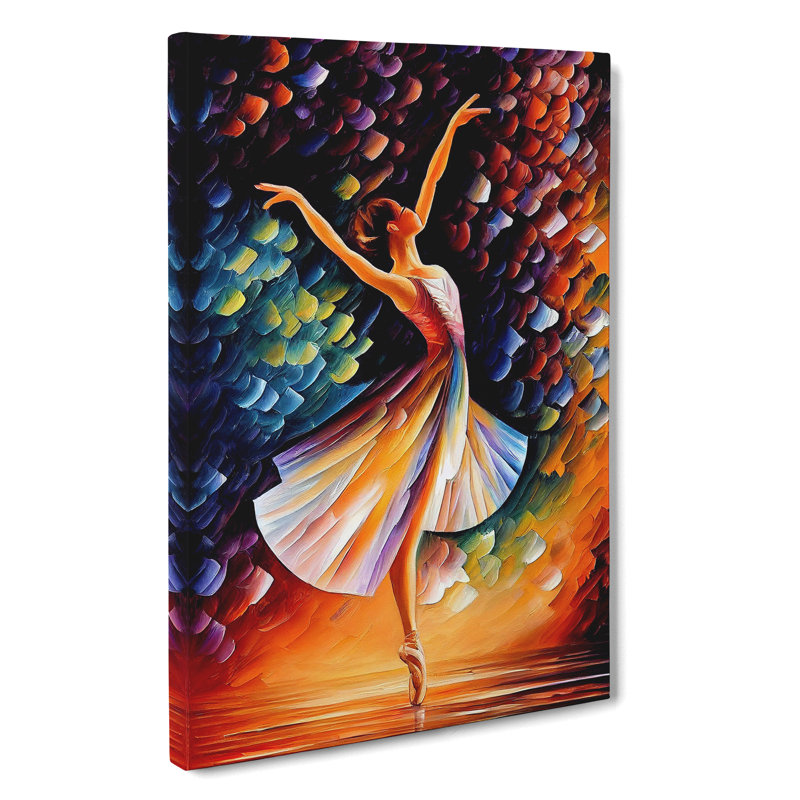Ballerina Dancer No.4 - Wrapped Canvas Painting, 50cm H x 35cm W x 3cm D