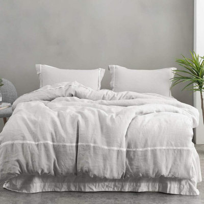 Ensemble de housse de couette 100% lin