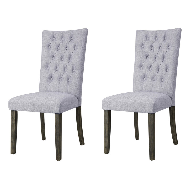 Chaise d'appoint avec capitonnage à boutons (ensemble de 2)