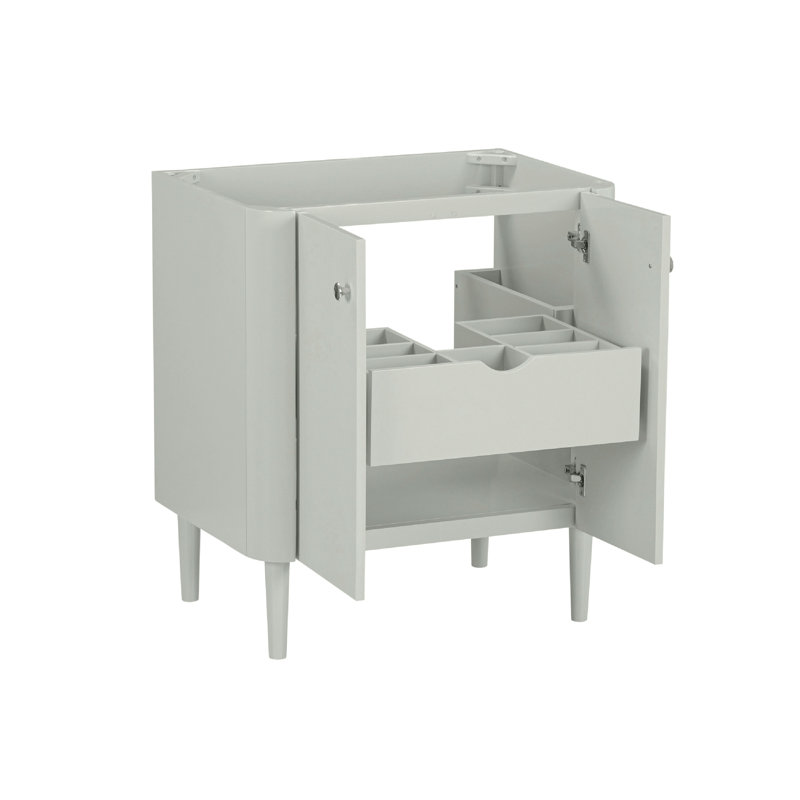 Meuble-lavabo simple 30 po Haley, Quartz blanc