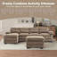  113''W Modern U Shape Sectional Couch Oversized Wide Armrest Sectional Sofa-434561837