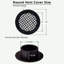 Grille ronde en fonte d'aluminium de 8 po Achtek (10 po au total) thermolaquée-107243311-102352954