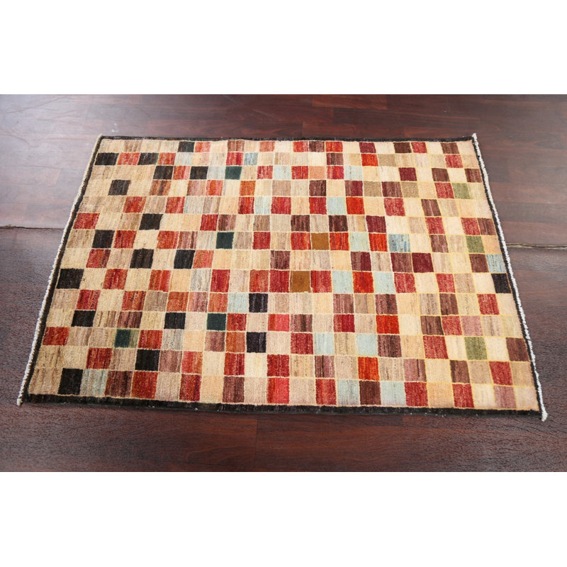 Tapis à carreaux Gabbeh Kashkoli