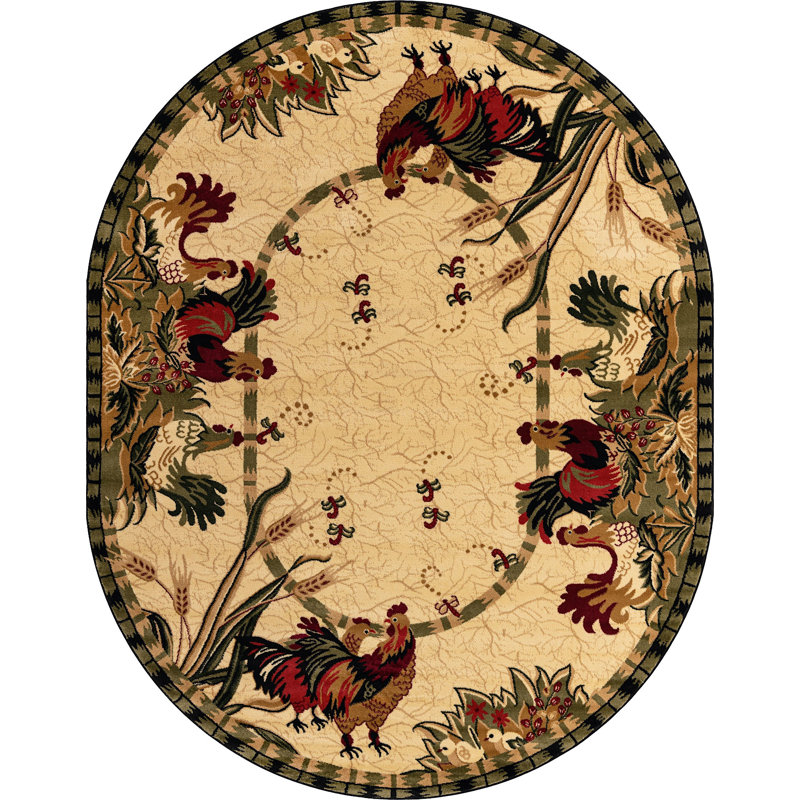 Josie-Leigh Floral Indoor Rug, Oval 7'11" x 10'