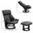 Faux Leather Massage Chair with Ottoman,wood-381939158