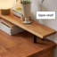 Bureau rectangulaire en bois massif de cerisier épais et robuste-2047362077