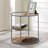 Round End Table with Three Shelves