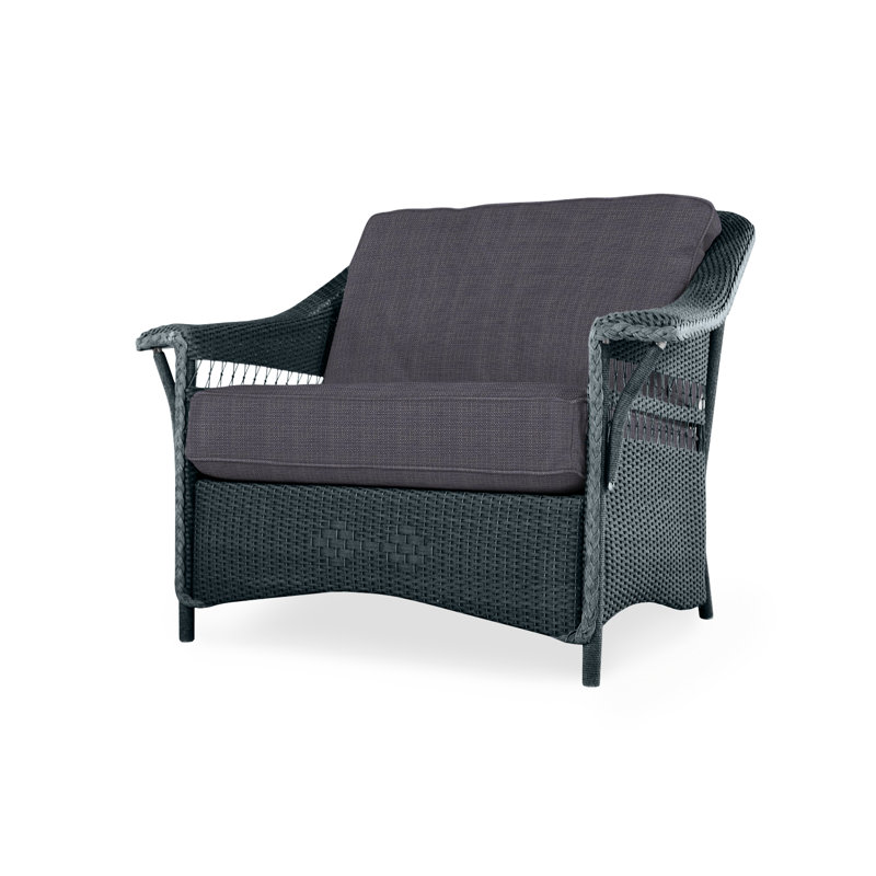 Nantucket Outdoor Lounge Chair, Beach Navy, Ivory