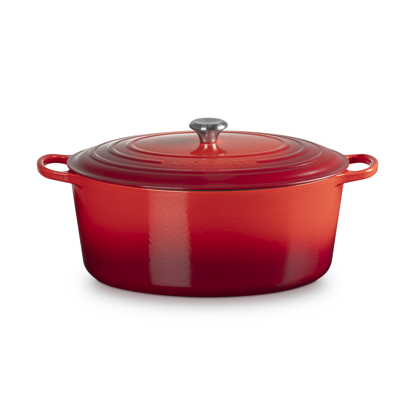 Le Creuset Enameled Cast Iron Oval Dutch Oven with Lid, 15.5 quarts, Cerise
