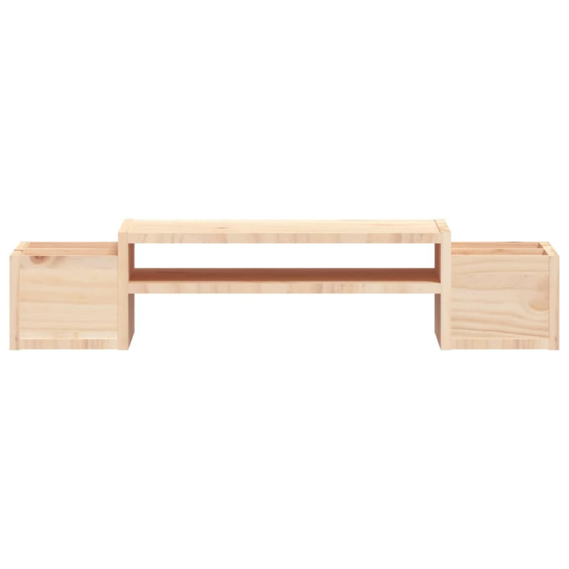 Kahan Wood Monitor Stand, 27.5 cm H x 70cm W x 15 cm D, Brown