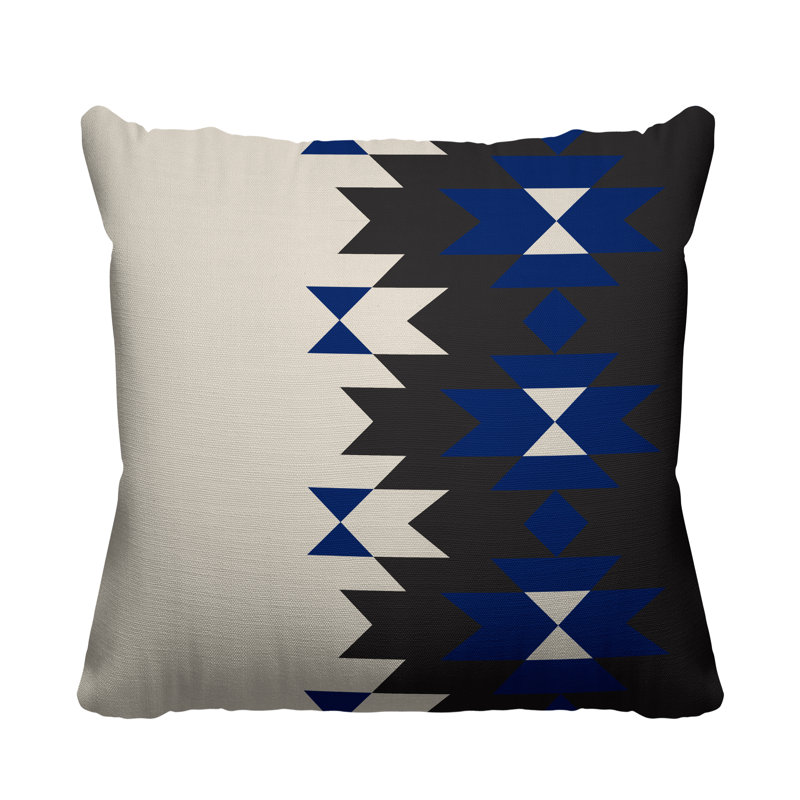 Shako Outdoor Reversible Throw Pillow, 19H" x 19W", Navy Blue