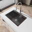 Évier de cuisine en acier inoxydable, 27 po x 19 po Lavabo fait à la main à simple cuve, avec drain et crochet standards américains
